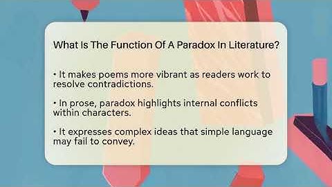 What Is The Function Of A Paradox In Literature? - The Prose Path