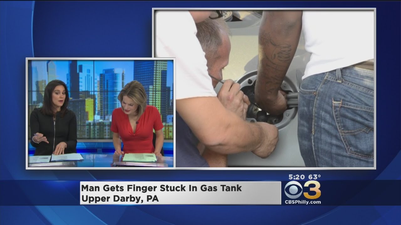 Man Gets Finger Stuck In Gas Tank In Delco