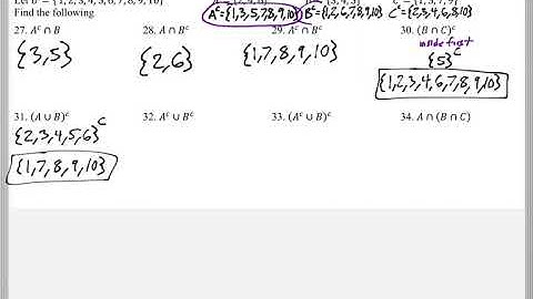 Math 118 : 7.3 #31, #32 (Mathematical Explorations Tutorial : Set Operations)