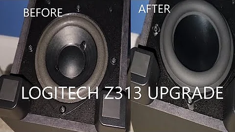 Upgrading my logitech z313 subwoofer with a dayton audio nd105-4