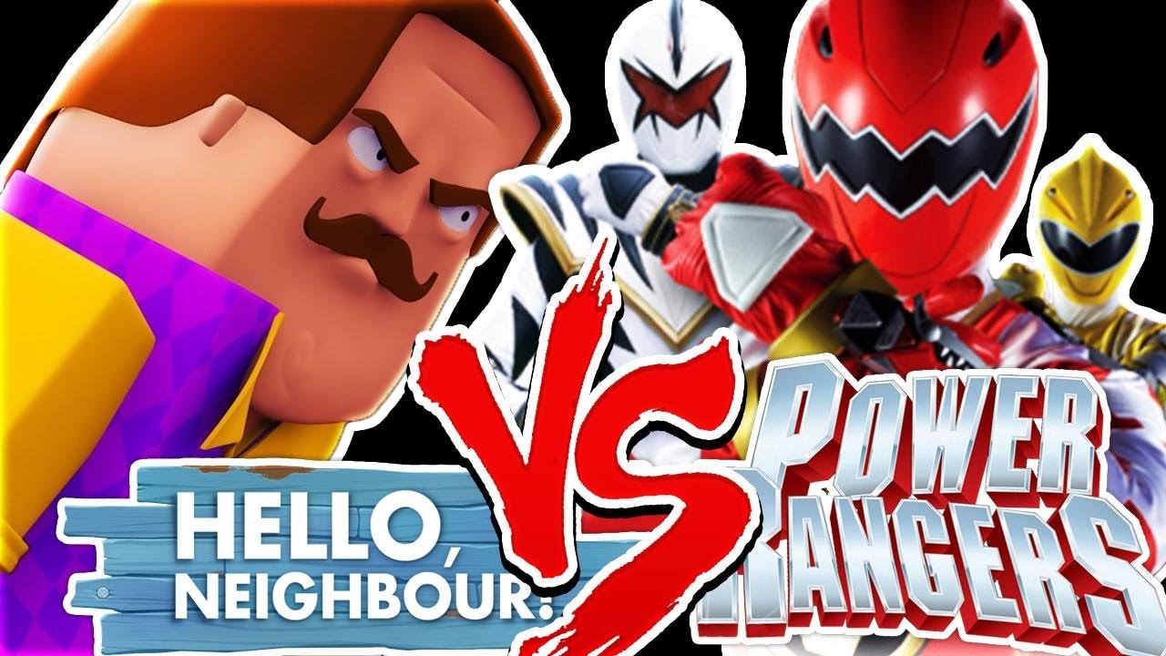 POWER RANGERS VS HELLO NEIGHBOUR - Minecraft - YouTube