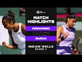 Leylah fernandez vs caroline garcia  2023 indian wells round 3  wta match highlights