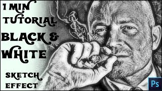 BLACK & WHITE SKETCH EFFECT IN PHOTOSHOP CC screenshot 5