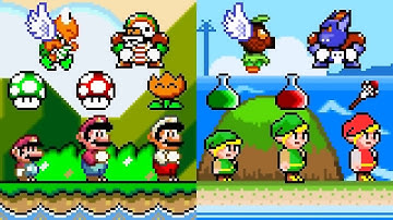 Super Mario World (SNES) - The Legend Of Zelda The Mini Quest (SMW Hack) ᴴᴰ