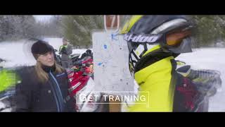 30-second public service announcement about avalanche safety while snowmobiling