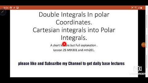 Double Integrals in polar coordinates in urdu|Lesson25of mth301 and mth201