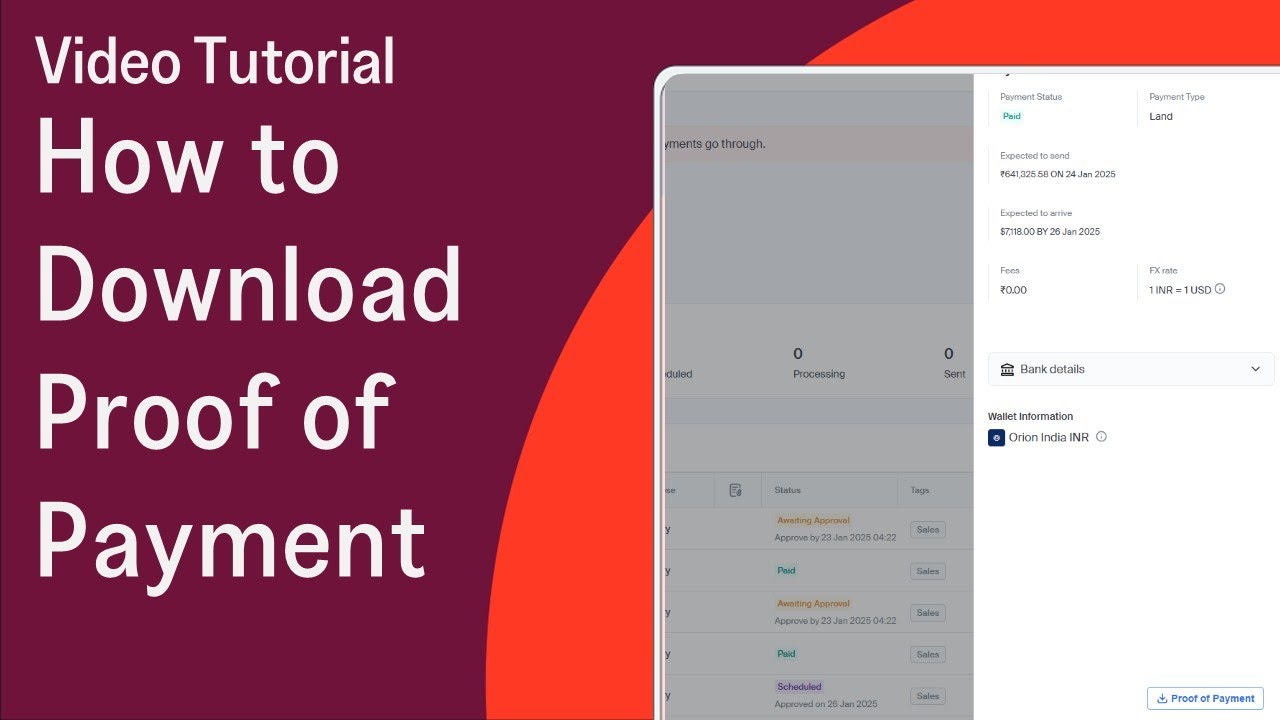 How to download proof of payment