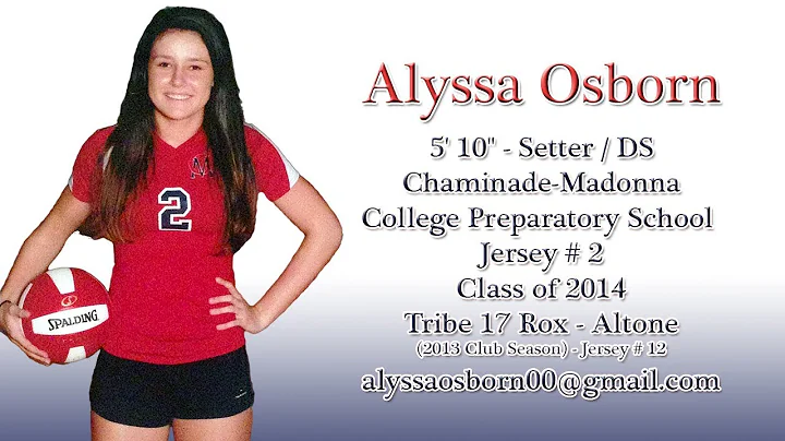 Alyssa Osborn - 2012 High School Volleyball Highli...