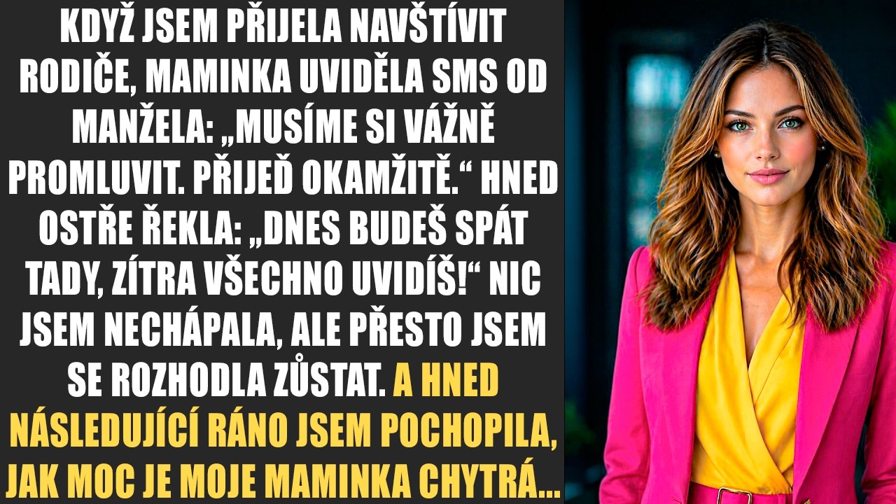 Seděla jsem u rodičů na pohovce, přikrytá dekou, když mi přišla SMS od manžela: „Musíme si vážně promluvit. Okamžitě přijeď." Srdce se mi propadlo. Máma mi ale telefon vzala z ruky, přečetla si...