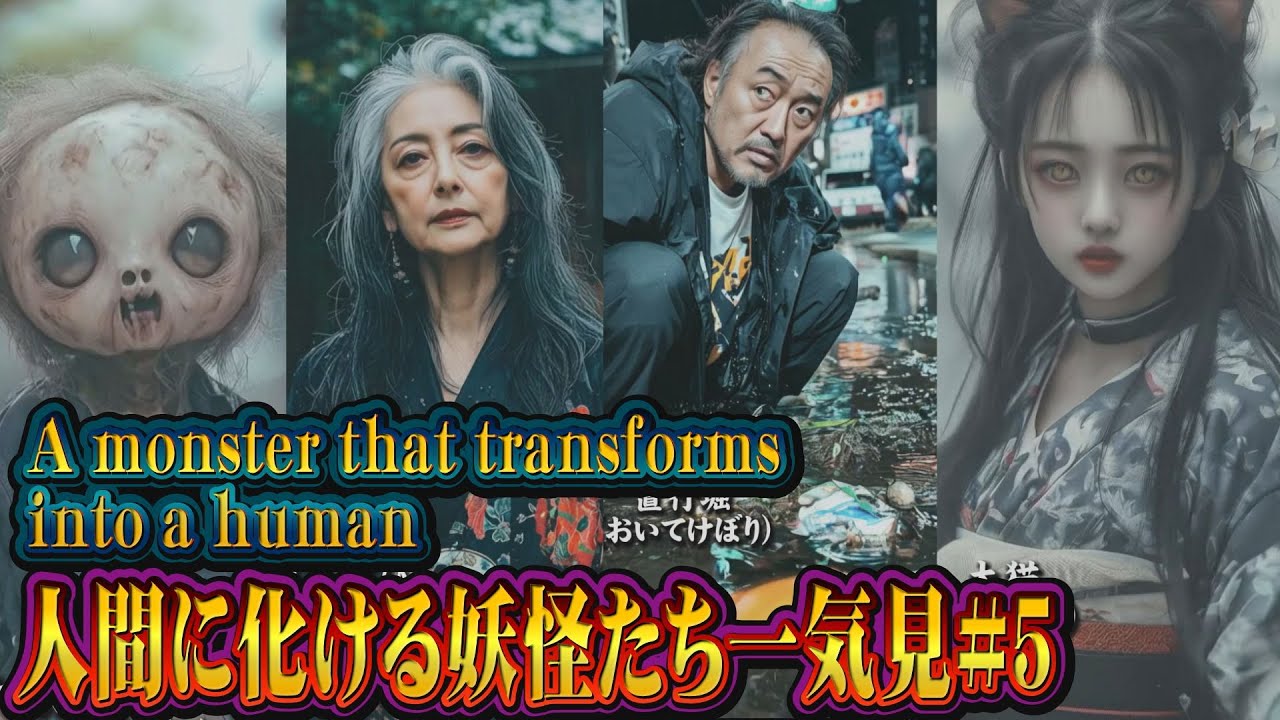 人間に化ける妖怪たち一気見#5 #妖怪 #都市伝説 #aiart #subscribe #ai #shorts #urbanlegends ...