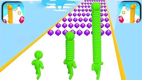 tall man run vs long nack run all max level iOS gameplay #satisfying