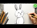 Aprende a dibujar un CONEJITO Tierno: Tutorial FÁCIL con 1 Lápiz