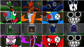 Rainbow Friends Jumpscrare Vs Alphabet Lore Vs Roleplay Vs Mobile All Versions Jumpscrare