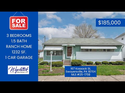167 Kossack St, Swoyersville, PA home video tour