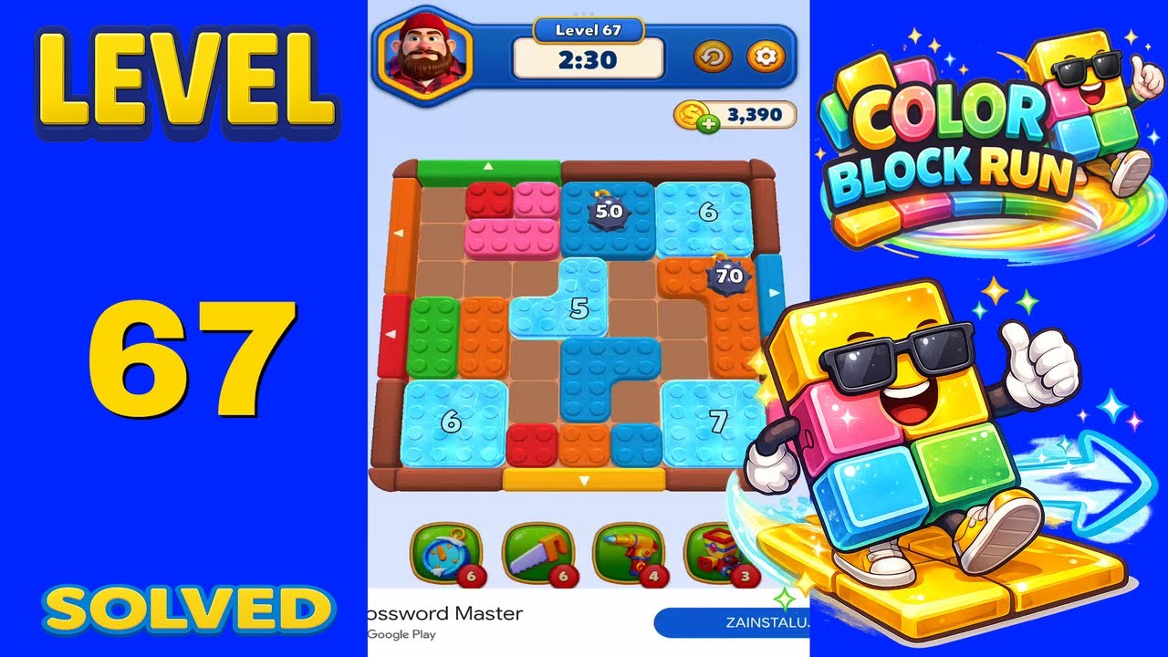 Color Block Run – Level 67 | Walkthrough - YouTube