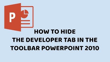 PowerPoint 2010 : Hide the Developer Tab in The Toolbar  | Disable Developer Tab | Tutorial Hindi