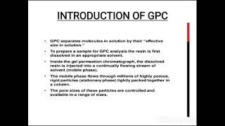 GPC Analysis ( mold tech) lecture-1 by -YP singh