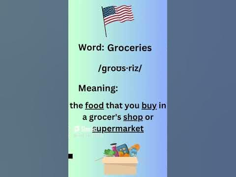 How to Pronounce Groceries in American Accent #learnenglish #learning