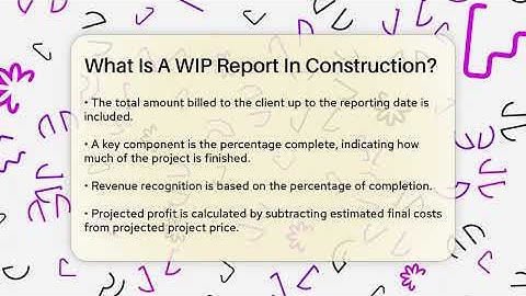 What Is A WIP Report In Construction? - Civil Engineering Explained