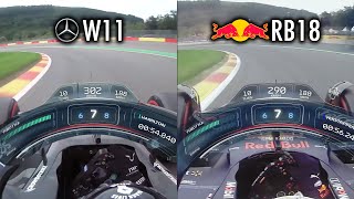 RB18 vs W11 in Spa  2 of the most dominant F1 cars ever