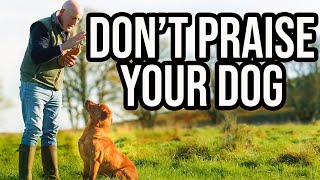 Don't praise your dog!