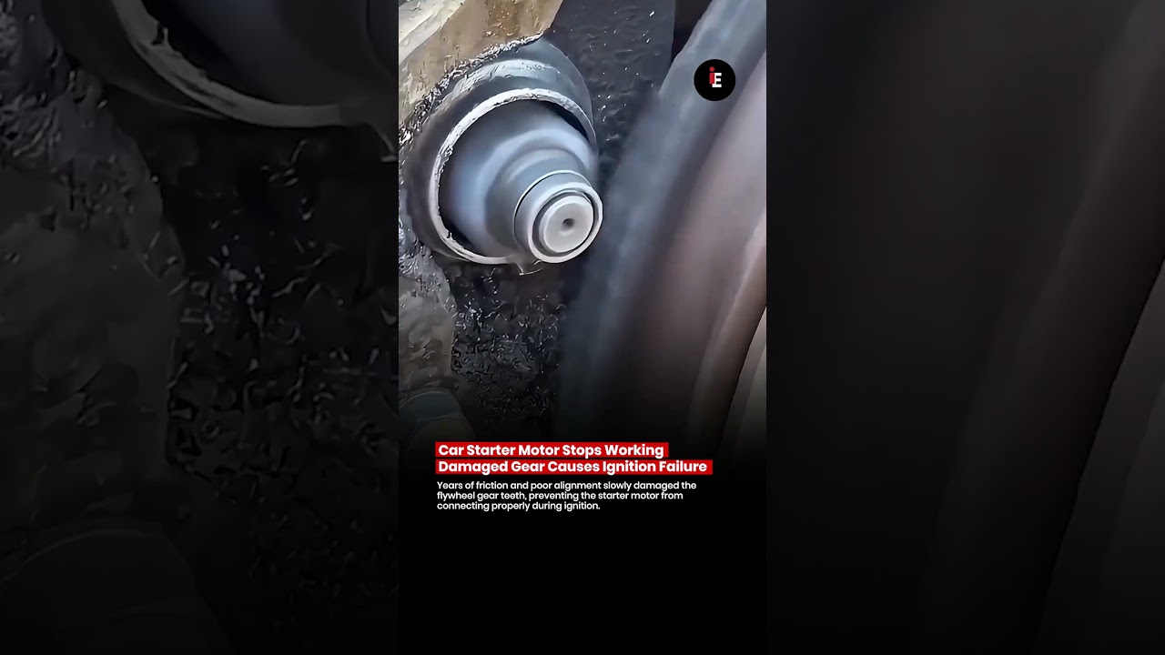 🚨 Car Starter Motor Failure Explained 😳 Tiny Gear Damage Stops Entire Engine 🚨