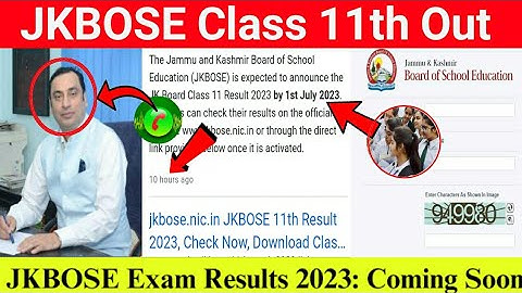😩Jkbose 11th Class Result Out OR Not Out All doubt clear Result timing today #jkbose #result #jk