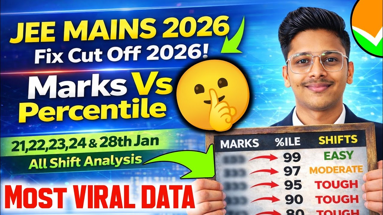 Marks Vs Percentile Jee Mains 2026 😱| Jee Mains 2026 Marks Vs ...