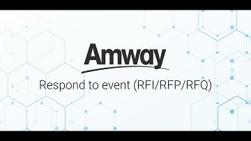 Respond to event (RFI/RFP/RFQ)