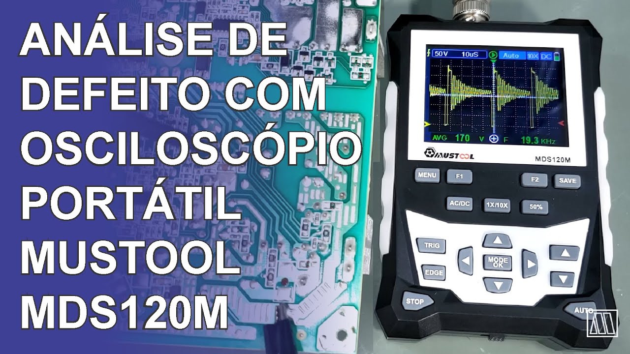 Análise de defeito com osciloscópio portátil Mustool MDS120M YouTube