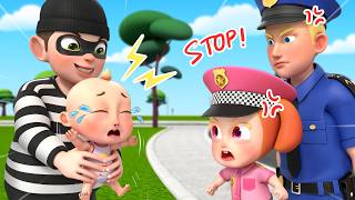 Oh No! Roy Took the Baby 😱👶 | Police to the Rescue | Rosoo Nursery Rhymes &amp; Kids Songs