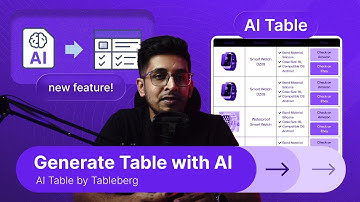 Create WordPress Tables Instantly Using AI | AI Table by Tableberg