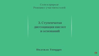 Лекция 2.3 | Ступенчатая диссоциация многоосновных кислот и оснований | Надежда Танцура | Лекториум Лекция 2.3 | Ступенчатая диссоциация многоосновных кислот и оснований | Надежда Танцура | Лекториум