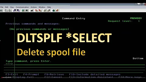 DLTSPLF *SELECT |  Delete all spool file | As400 University