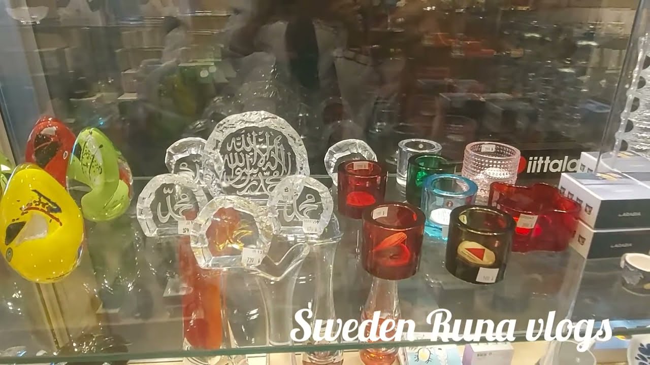 Arlanda Airport terminal 5 Wasa crystal shop in sky city.