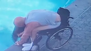 L'uomo sente dei rumori vicino alla piscina. Poi dalla telecamera assiste a una scena drammatica!