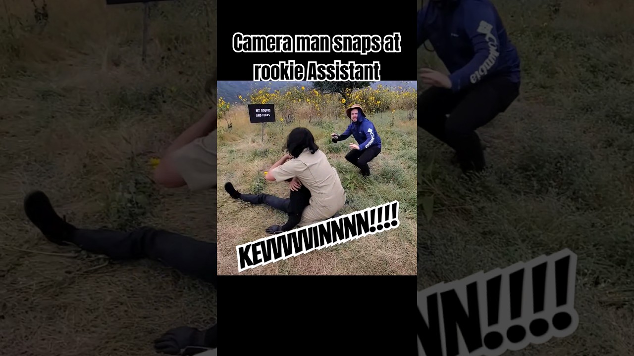 Camera man snaps at rookie assistant 