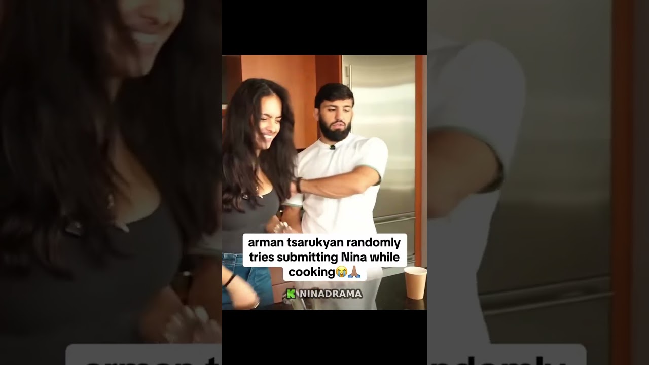 Arman Tsarukyan randomly tries submitting Nina while cooking😭 