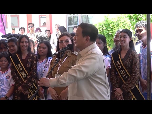 Presiden Prabowo Subianto Tinjau SMK Negeri 2 Talaud di Miangas