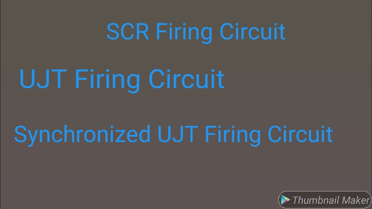 Power Electronics | Firing circuit for SCR - YouTube
