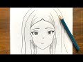 Easy anime draw || how to draw anime girl easy step-by-step tutorial