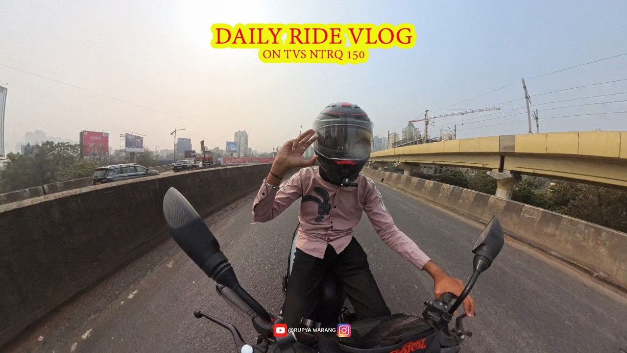 Daily Ride Vlog 02 |Motovlog on TVS Ntrq 150 | Mumbai