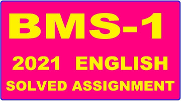BMS 1 Solved Assignment 2021 in ENGLISH,  Whatsapp For Pdf  9992290905.