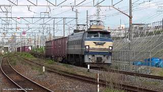JR貨物 安治川口に向かうEF66 27号機が牽引する1081レ貨物列車(H30.10.02)