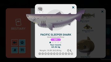 Creatures of the Deep - Pacific Sleeper Shark - Location วิธีตก Pacific Sleeper Shark และตำแหน่ง