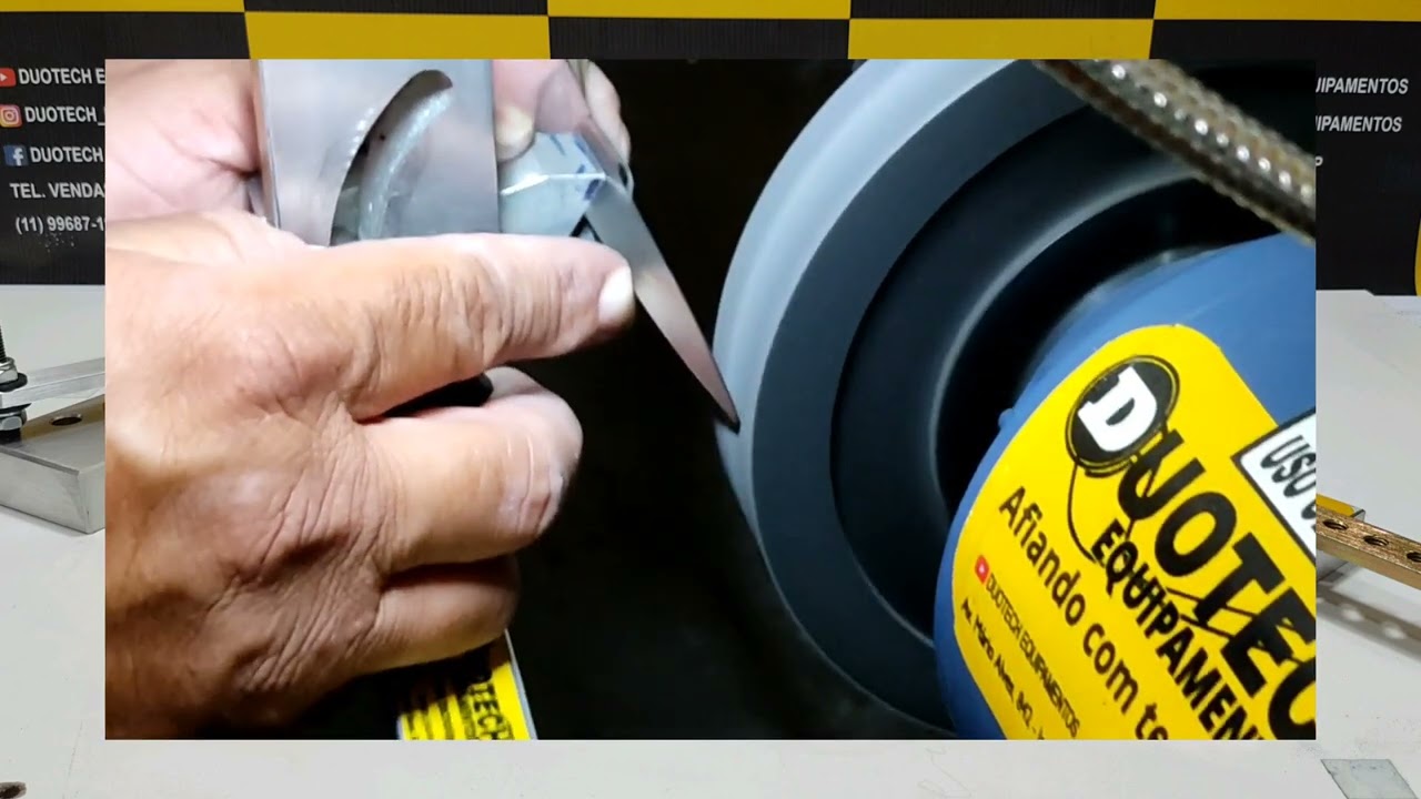 AFIADORA de tesouras, transformando fio navalha alemão em fio navalha japonês, Duotech do Brasil 🇧🇷