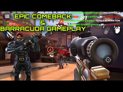 GUNS OF BOOM EPIC COMEBACK | BARRACUDA + ARBITRATOR COMBO AIM ON