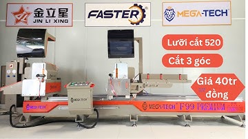 Máy cắt nhôm 2 đầu Megatech F99 Premium | Máy cắt nhôm xingfa,thủy lực giá siêu rẻ.