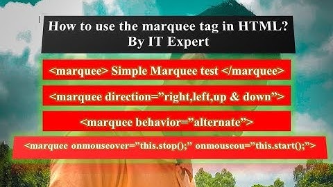 How to use the marquee tag in HTML Nepali Language