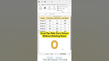 Hide Zero (0) Values in Excel Without Deleting Data! 🔥#excelshorts #excel